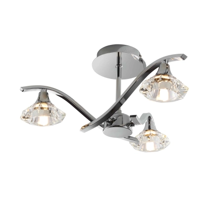 Lampa sufitowa chromowana szklana 3-punktowa LANGELLA-3CH z serii LANGELLA - Endon Lighting