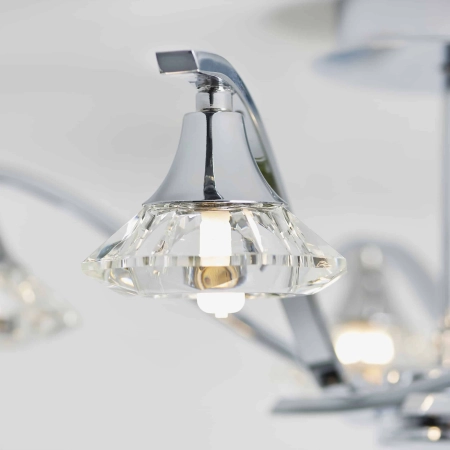 Lampa sufitowa chromowana szklana 5-punktowa LANGELLA-5CH z serii LANGELLA - Endon Lighting