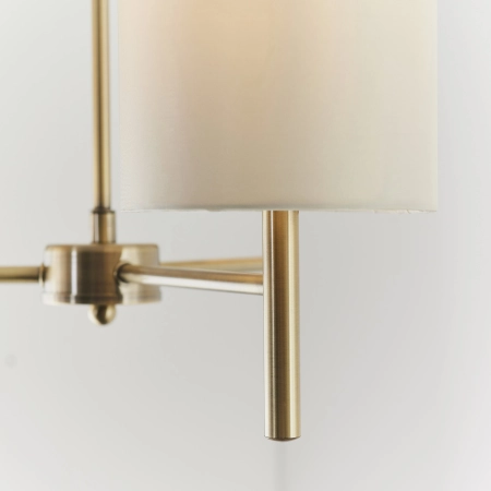 Lampa sufitowa mosiężna z białymi abażurami 3-punktowa BRIO-3AB z serii BRIO - Endon Lighting