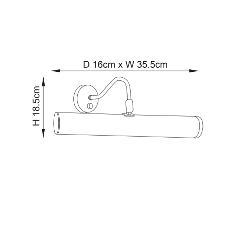Kinkiet do obrazów metalowy złoty 2-punktowy PL350-E14-SWBP z serii TURNER - Endon Lighting
