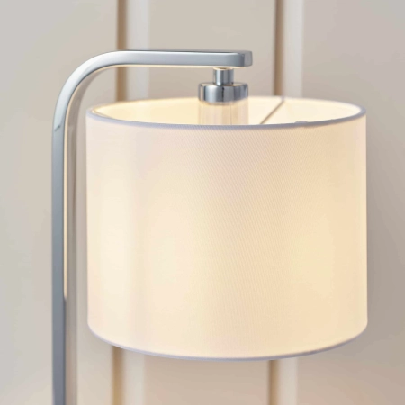 Lampa stołowa chromowana z białym abażurem CANNING-TLCH z serii CANNING - Endon Lighting