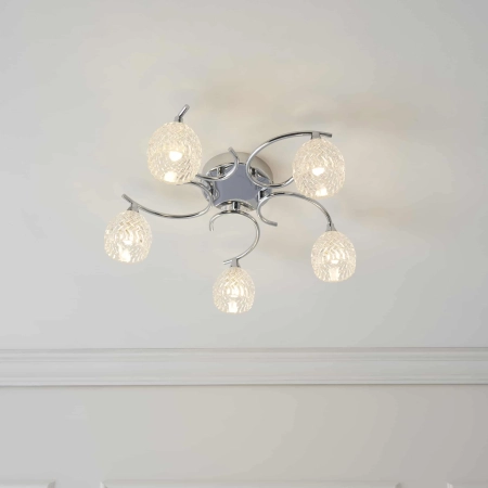 Lampa sufitowa chromowana 5-punktowa BOYER-5CH z serii BOYER - Endon Lighting