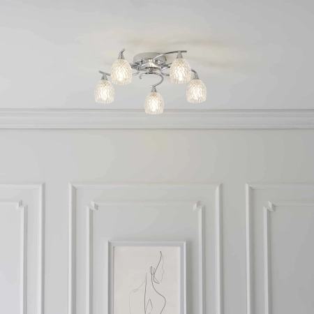 Lampa sufitowa chromowana 5-punktowa BOYER-5CH z serii BOYER - Endon Lighting