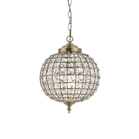 Lampa wisząca mosiężna kryształowa kula EH-TANARO-AB z serii TANARO - Endon Lighting