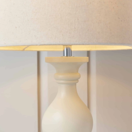 Lampa stołowa kremowa drewniana z abażurem 48cm MARSHAM-TLIV z serii MARSHAM - Endon Lighting