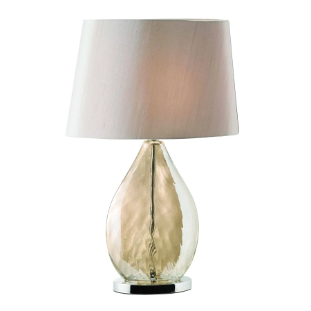 Lampa stołowa szklana beżowa z abażurem KEW-TLGO z serii Kew - Endon Lighting
