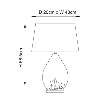 Lampa stołowa szklana beżowa z abażurem KEW-TLGO z serii Kew - Endon Lighting