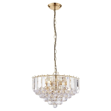 Lampa wisząca kryształowa złota 3-punktowa FARGO-14BP z serii FARGO - Endon Lighting