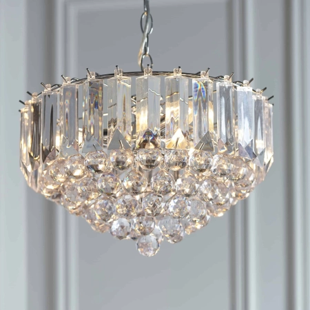 Lampa wisząca kryształowa chromowana 3-punktowa FARGO-14CH z serii FARGO - Endon Lighting