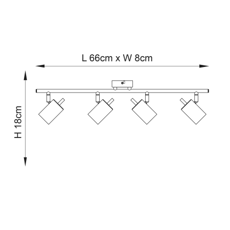 Lampa sufitowa metalowa biało-złota 4-punktowa 59933 z serii GULL - Endon Lighting