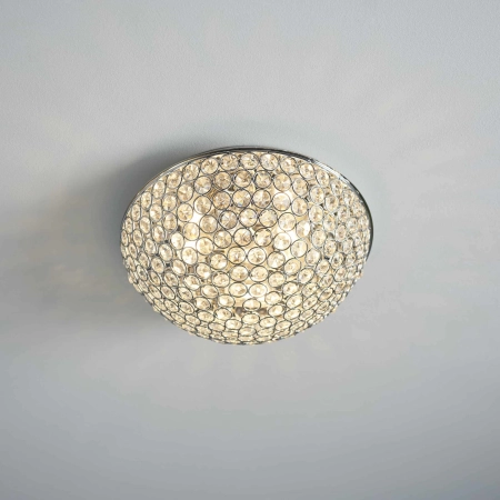 Plafon kryształowy okrągły chromowany 3-punktowy 60103 z serii Chryla - Endon Lighting