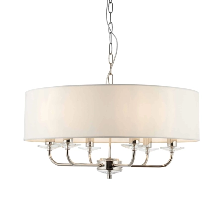 Lampa wisząca 6-punktowa biała z chromem 60179 z serii Nixon - Endon Lighting