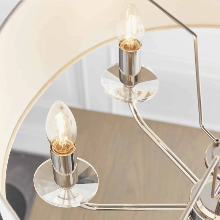 Lampa wisząca 6-punktowa biała z chromem 60179 z serii Nixon - Endon Lighting