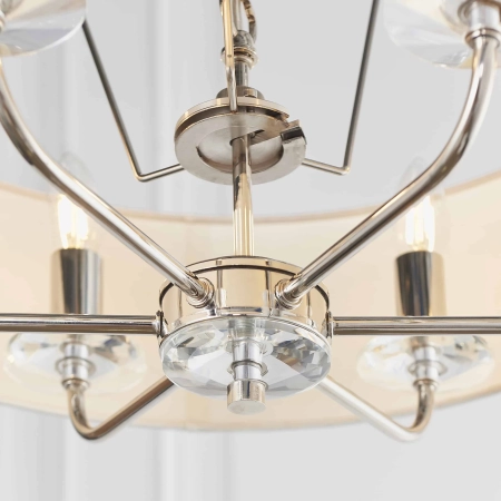 Lampa wisząca 6-punktowa biała z chromem 60179 z serii Nixon - Endon Lighting