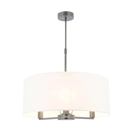 Lampa wisząca z białym abażurem i metalem 50cm 60241 z serii Daley - Endon Lighting