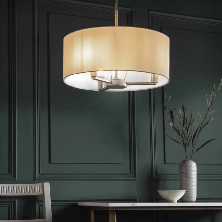 Lampa wisząca z białym abażurem i metalem 50cm 60241 z serii Daley - Endon Lighting