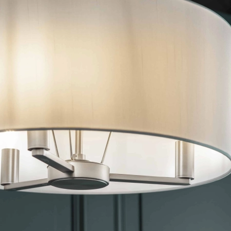 Lampa wisząca z białym abażurem i metalem 50cm 60241 z serii Daley - Endon Lighting