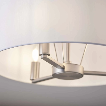 Lampa wisząca z białym abażurem i metalem 50cm 60241 z serii Daley - Endon Lighting