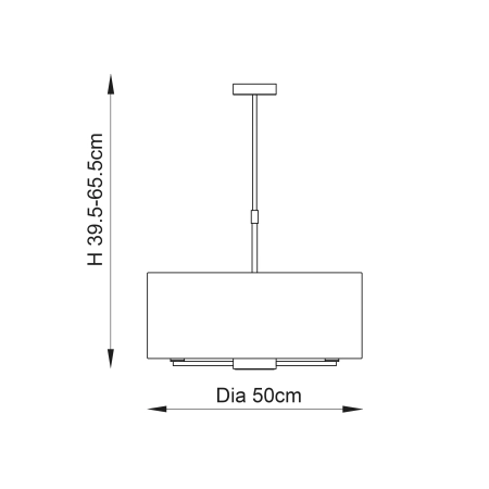 Lampa wisząca z białym abażurem i metalem 50cm 60241 z serii Daley - Endon Lighting