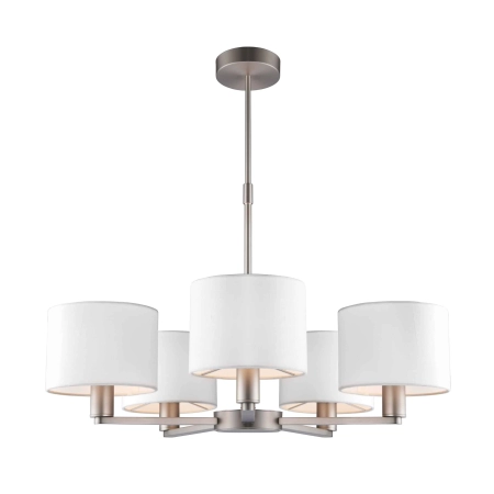 Lampa wisząca 5-punktowa biała z tkaniny i metalu 60257 z serii Daley - Endon Lighting