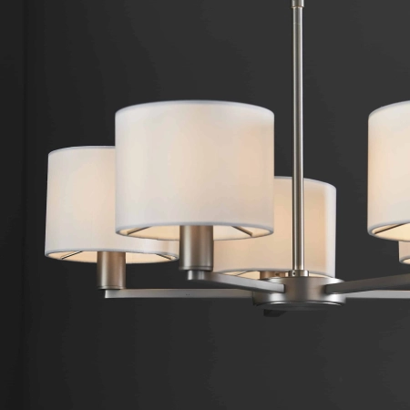 Lampa wisząca 5-punktowa biała z tkaniny i metalu 60257 z serii Daley - Endon Lighting