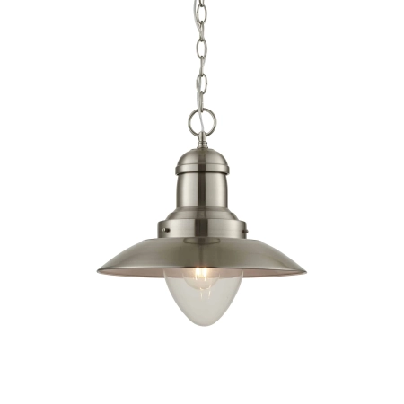 Lampa wisząca metalowa srebrna 33cm 60799 z serii Mendip - Endon Lighting