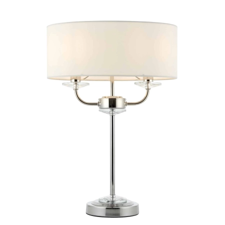 Lampa stołowa metalowa z białym abażurem 60804 z serii NIXON - Endon Lighting