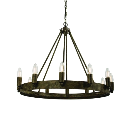 Lampa wisząca metalowa brązowa okrągła 12-punktowa 61026 z serii Chevalier - Endon Lighting