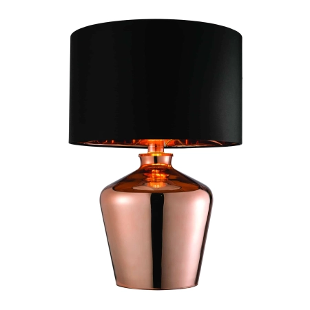 Lampa stołowa miedziana z czarnym abażurem 61149 z serii WALDORF - Endon Lighting
