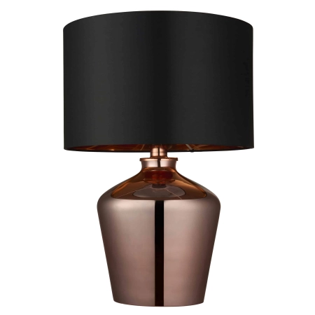 Lampa stołowa miedziana z czarnym abażurem 61149 z serii WALDORF - Endon Lighting