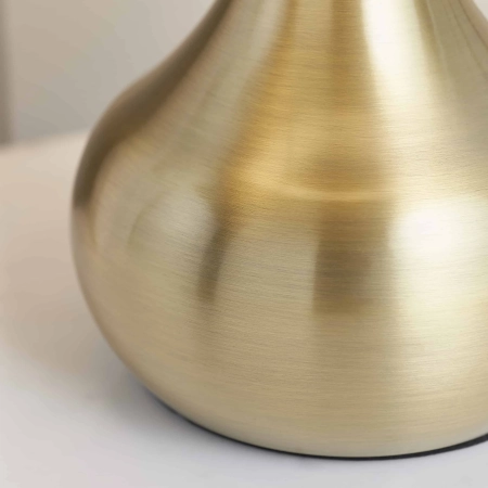 Lampa stołowa złota metalowa z beżowym abażurem 61191 z serii Piccadilly - Endon Lighting