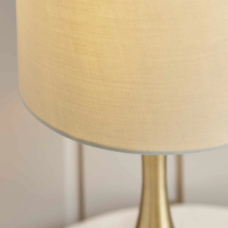 Lampa stołowa złota metalowa z beżowym abażurem 61191 z serii Piccadilly - Endon Lighting