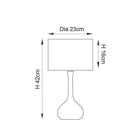 Lampa stołowa srebrna metalowa z szarym abażurem 61192 z serii Piccadilly - Endon Lighting