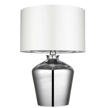 Lampa stołowa chromowana z białym abażurem 61198 z serii Waldorf - Endon Lighting