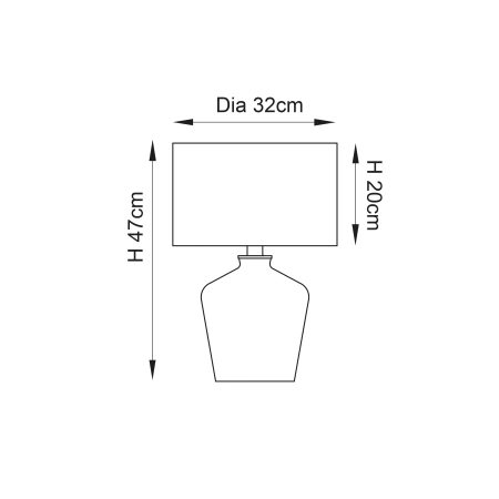 Lampa stołowa chromowana z białym abażurem 61198 z serii Waldorf - Endon Lighting