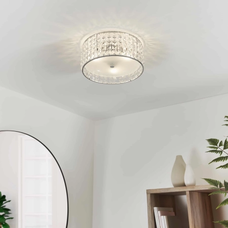 Plafon kryształowy chromowany okrągły 30cm 61252 z serii BELFONT - Endon Lighting