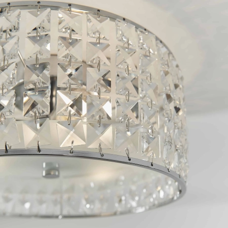 Plafon kryształowy chromowany okrągły 30cm 61252 z serii BELFONT - Endon Lighting