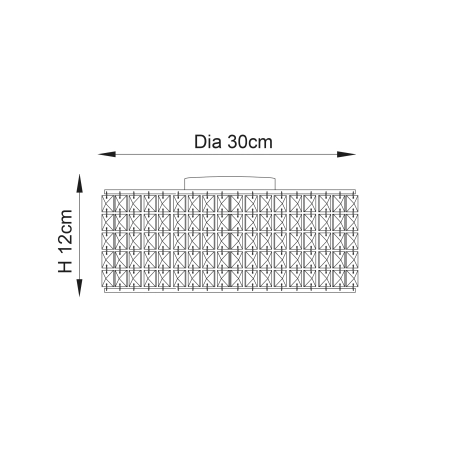 Plafon kryształowy chromowany okrągły 30cm 61252 z serii BELFONT - Endon Lighting
