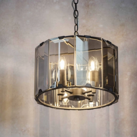 Lampa wisząca dymiona szklana 4-punktowa 61281 z serii Clooney - Endon Lighting