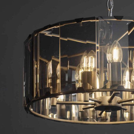 Lampa wisząca dymiona szklana 8-punktowa 50cm 61294 z serii Clooney - Endon Lighting