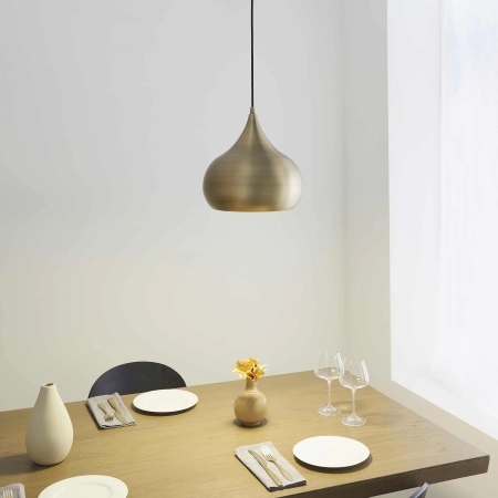 Lampa wisząca metalowa mosiężna 30cm 61299 z serii Brosnan - Endon Lighting