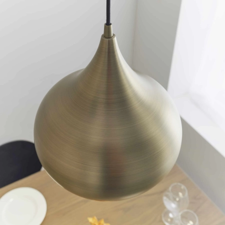 Lampa wisząca metalowa mosiężna 30cm 61299 z serii Brosnan - Endon Lighting