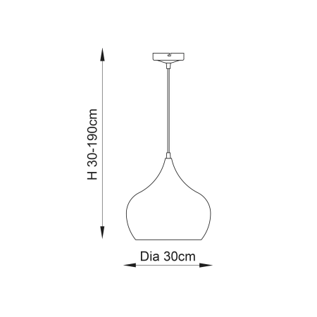 Lampa wisząca metalowa mosiężna 30cm 61299 z serii Brosnan - Endon Lighting