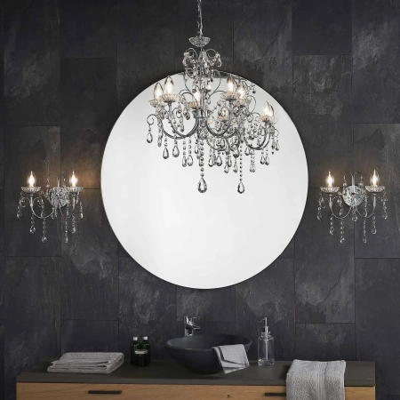 Żyrandol chromowany kryształowy 5-punktowy 61384 z serii Tabitha - Endon Lighting