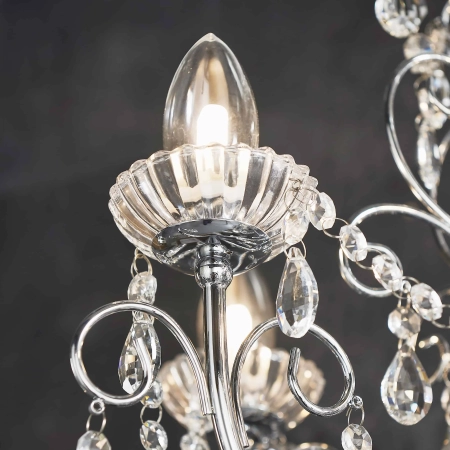 Żyrandol chromowany kryształowy 5-punktowy 61384 z serii Tabitha - Endon Lighting