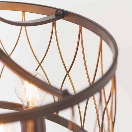 Lampa wisząca metalowa czarno-mosiężna 5-punktowa 61498 z serii Heston - Endon Lighting