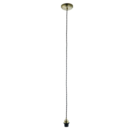 Lampa wisząca mosiężna z czarnym przewodem 61809 z serii Cable set - Endon Lighting