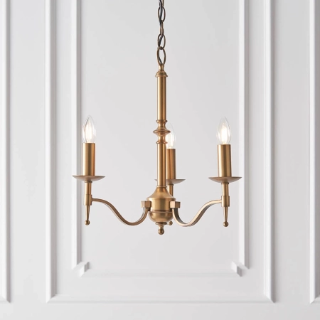 Lampa wisząca witrażowa 3-punktowa CA1P3B z serii Tiffany