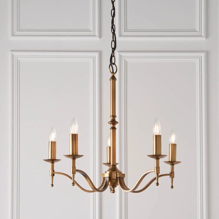 Lampa wisząca witrażowa wielokolorowa 5-punktowa CA1P5B z serii Tiffany