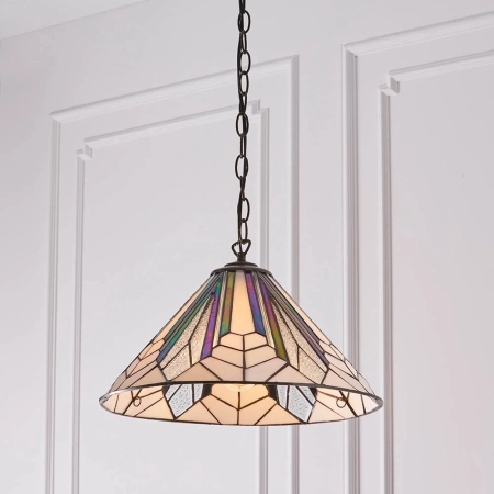 Lampa wisząca witrażowa Tiffany 6393760W z serii Interiors 1900